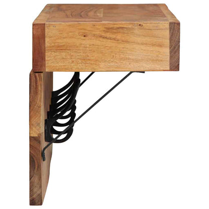 Coat Rack Wall-mounted Brown 73 x 19 x 23 cm Solid Acacia wood