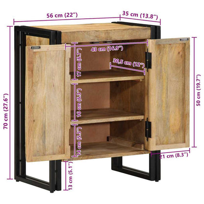 Shoe Cabinet with Shelf Brown 56 x 35 x 70 cm Solid Mango wood