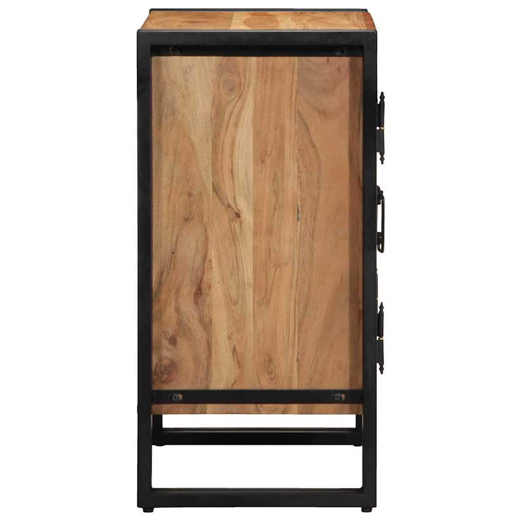 Shoe Cabinet with Shelf Brown 56 x 35 x 70 cm Solid Acacia wood