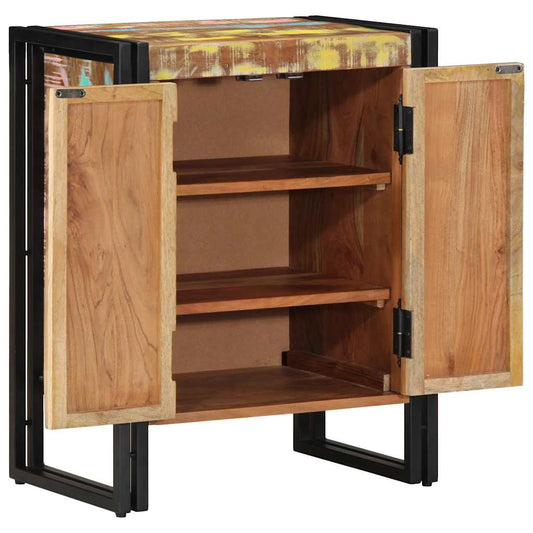 Shoe Cabinet 56 x 35 x 70 cm Solid Reclaim wood Multicolour