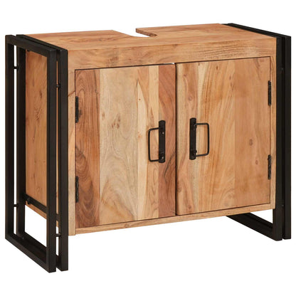 Sink cabinet with Shelf Brown 71 x 33 x 58 cm Solid Acacia Wood