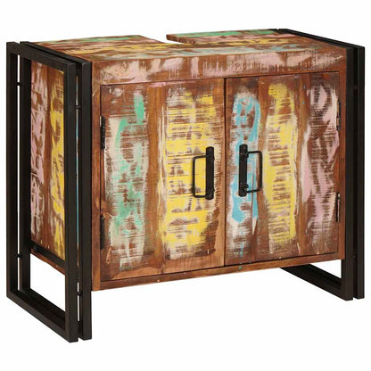 Sink cabinet Multicolour 71 x 33 x 58 cm Solid Reclaim Wood