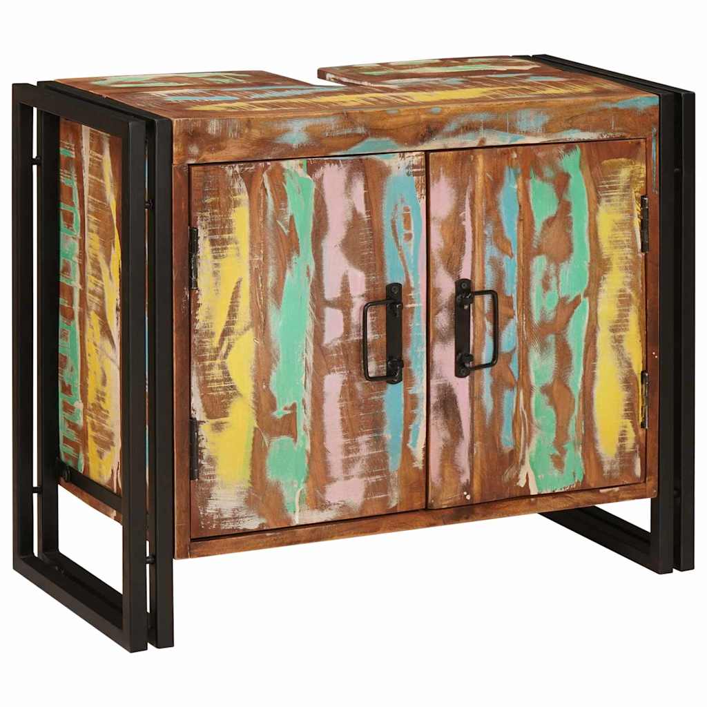 Sink cabinet Multicolour 71 x 33 x 58 cm Solid Reclaim Wood