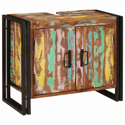 Sink cabinet Multicolour 71 x 33 x 58 cm Solid Reclaim Wood
