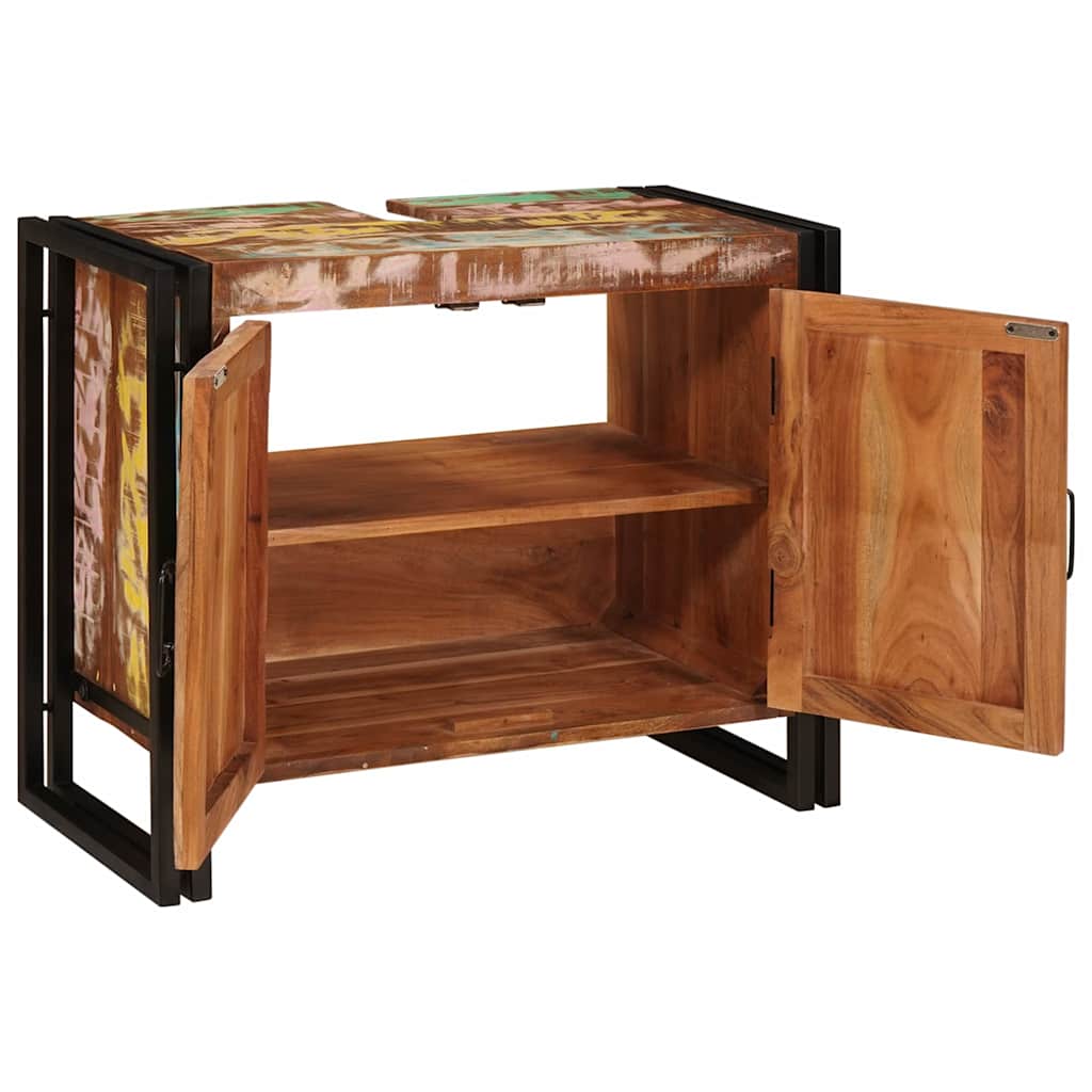 Sink cabinet Multicolour 71 x 33 x 58 cm Solid Reclaim Wood