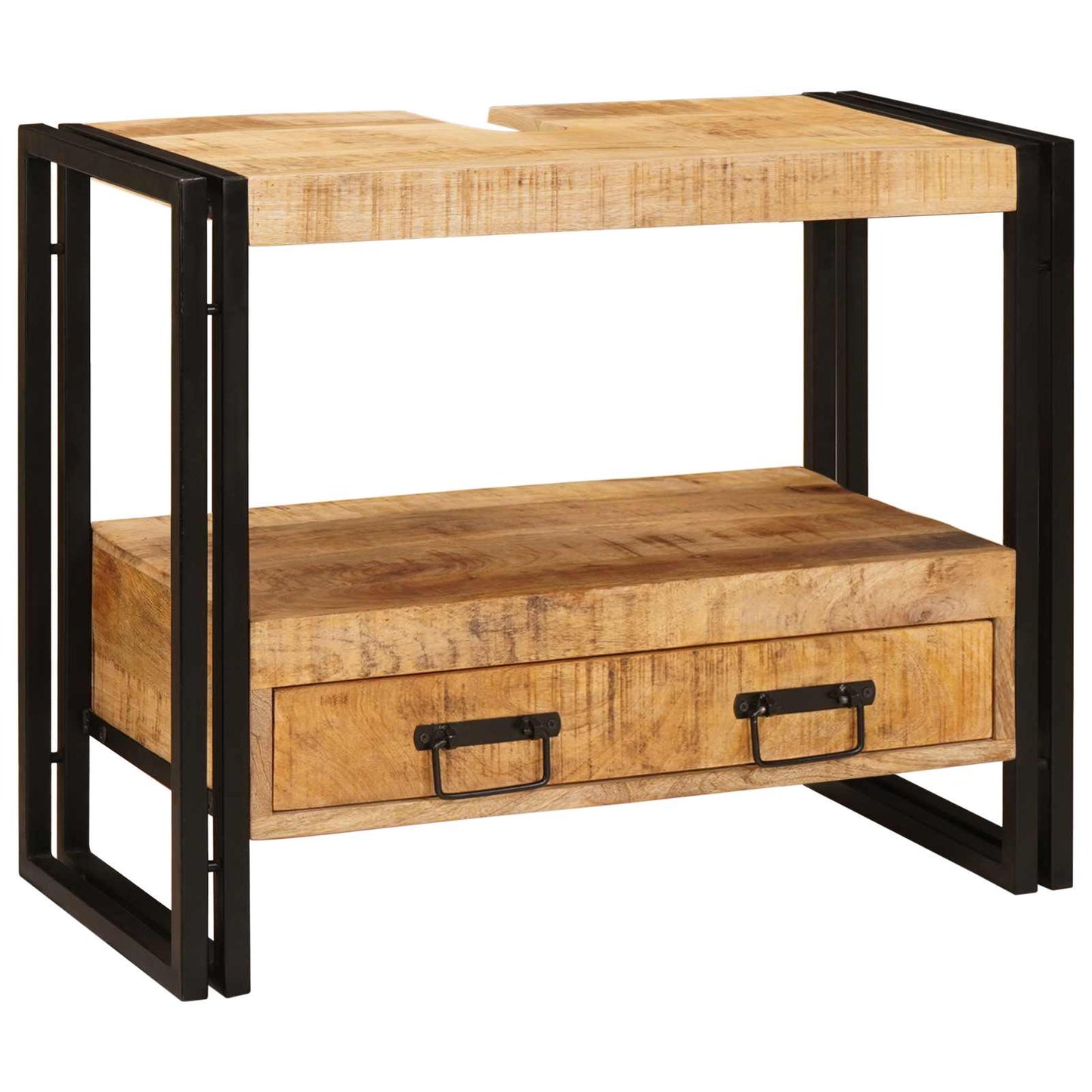 Vanity Cabinet Brown 71 x 33 x 58 cm Solid Mango Wood