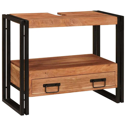 Vanity Cabinet Brown 71 x 33 x 58 cm Solid Acacia Wood