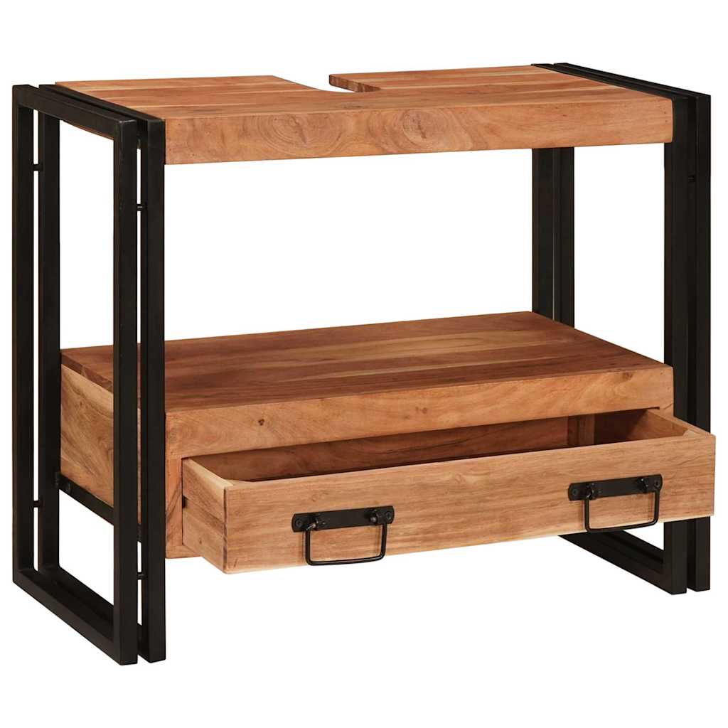 Vanity Cabinet Brown 71 x 33 x 58 cm Solid Acacia Wood