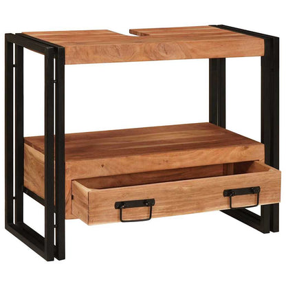 Vanity Cabinet Brown 71 x 33 x 58 cm Solid Acacia Wood