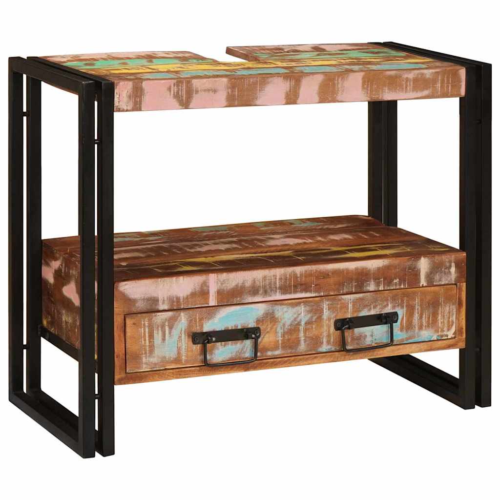 Vanity Cabinet Multicolour 71 x 33 x 58 cm Solid Reclaim Wood