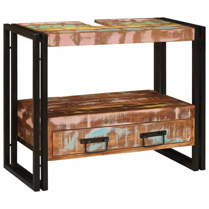 Vanity Cabinet Multicolour 71 x 33 x 58 cm Solid Reclaim Wood