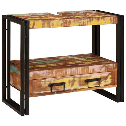 Vanity Cabinet Multicolour 71 x 33 x 58 cm Solid Reclaim Wood