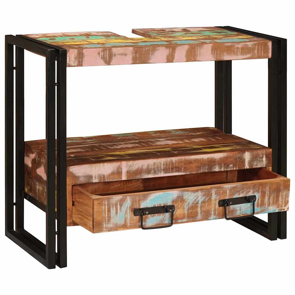 Vanity Cabinet Multicolour 71 x 33 x 58 cm Solid Reclaim Wood