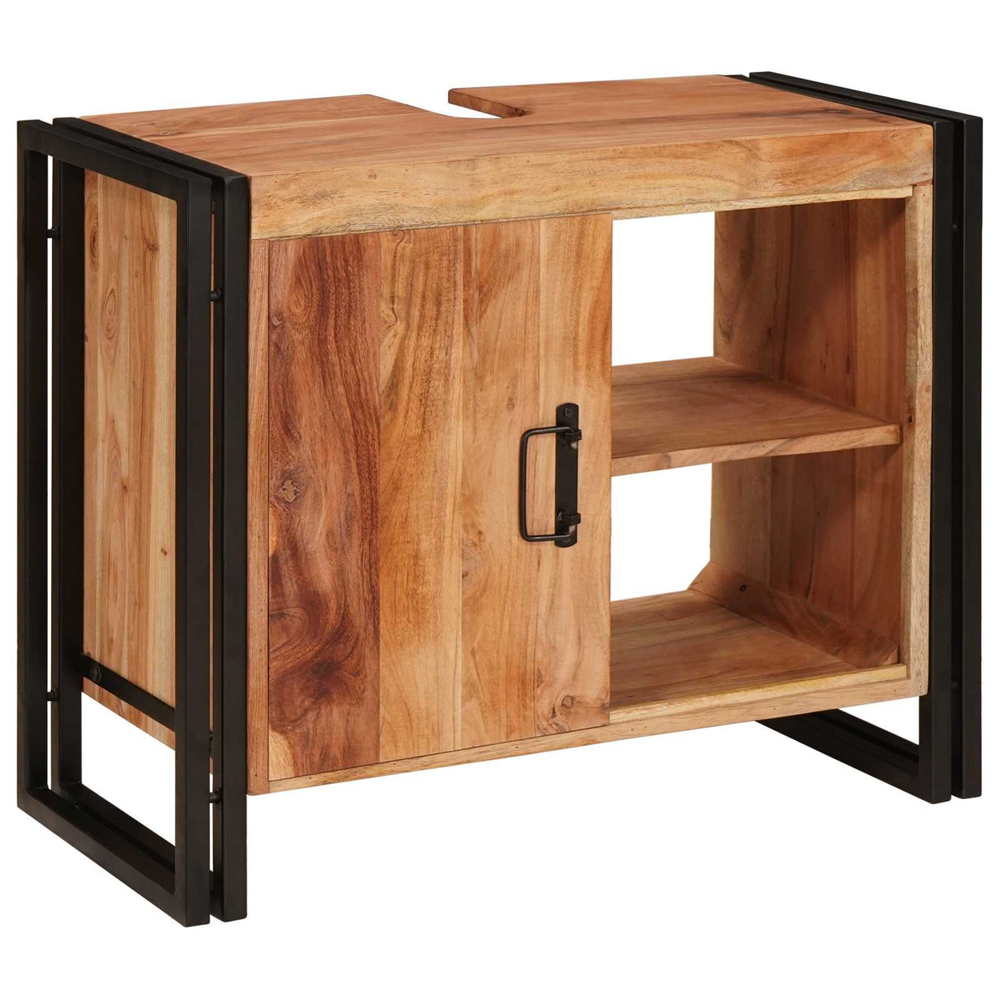 Sink cabinet with Shelf Brown 71 x 33 x 58 cm Solid Acacia Wood