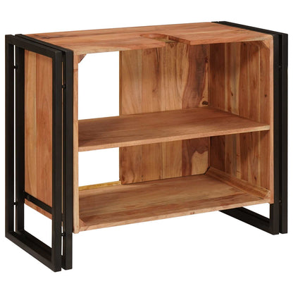 Sink cabinet with Shelf Brown 71 x 33 x 58 cm Solid Acacia Wood