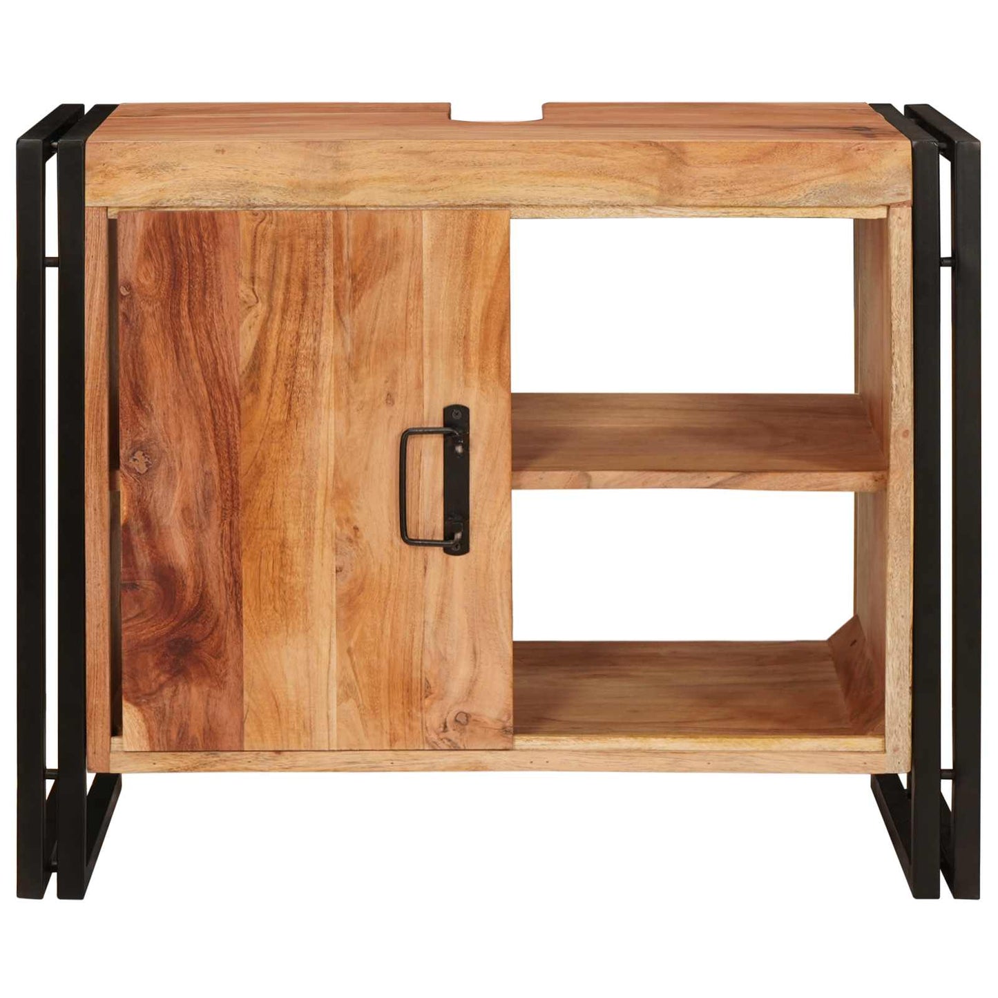 Sink cabinet with Shelf Brown 71 x 33 x 58 cm Solid Acacia Wood