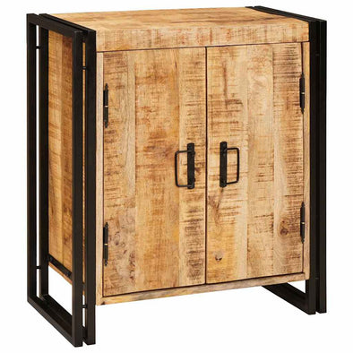 Bedside Cabinet Brown 38 x 33 x 58 cm Soild rough mango wood