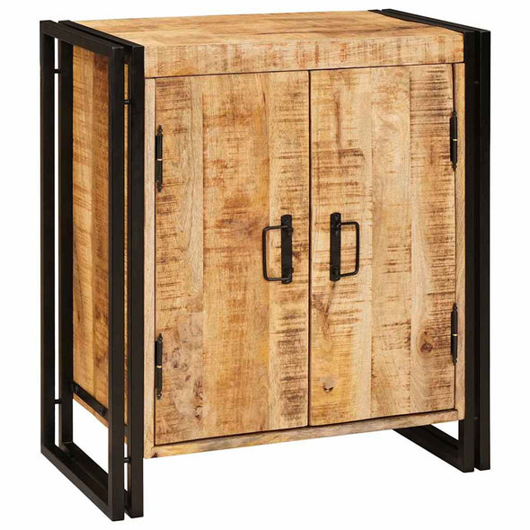 Bedside Cabinet Brown 38 x 33 x 58 cm Soild rough mango wood
