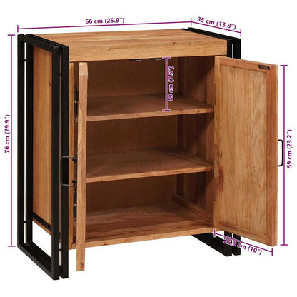 Bedside Cabinet Brown 66 x 35 x 76 cm Solid acacia wood
