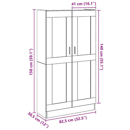 Highboard Artisan Oak 82,5x30,5x150 cm Engineered Wood