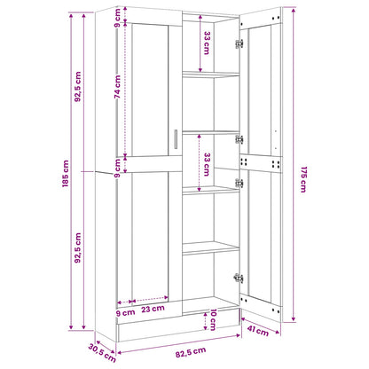 Highboard Artisan Oak 82,5x30,5x185 cm Engineered Wood
