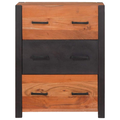 Sideboard 3 pcs Brown 110 x 30 x 75 cm Solid Acacia Wood