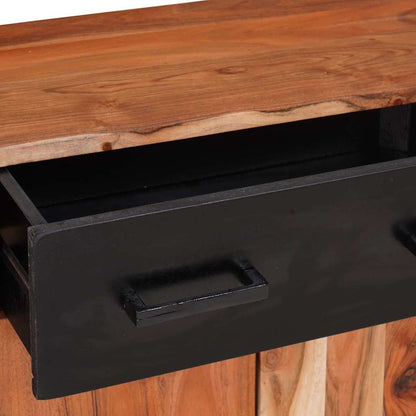 Sideboard 2 pcs Brown 110 x 30 x 75 cm Solid Acacia Wood