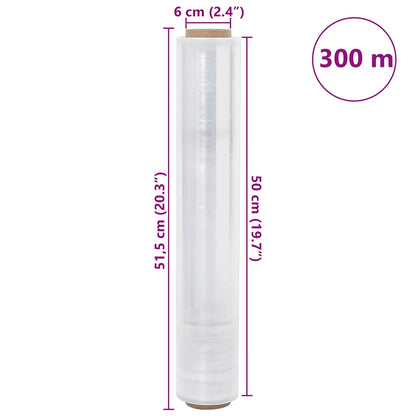 Stretch Film 2 pcs Transparent 30 μm 50 cm x 300 m