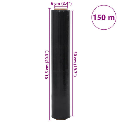 Stretch Film 2 pcs Black 30 μm 50 cm x 150 m