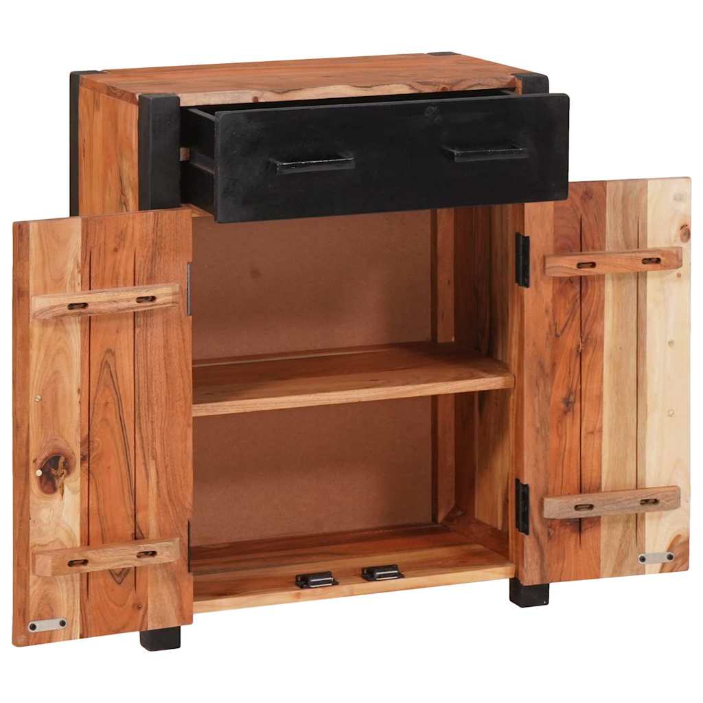 Sideboard with Drawer Brown 55 x 30 x 75 cm Solid Acacia Wood