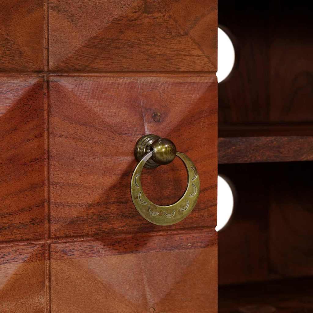 TV Cabinet Honey brown 112 x 30 x 48 cm Solid acacia wood