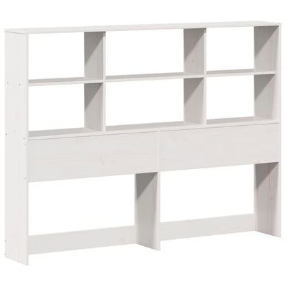 Bookcase Bed without Mattress White 160x200 cm Solid Wood Pine