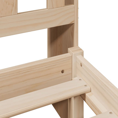 Bookcase Bed without Mattress 135x190 cm Double Solid Wood Pine