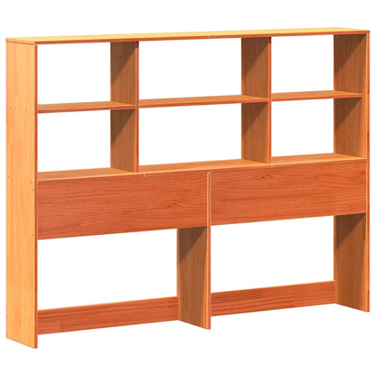 Bookcase Bed without Mattress Wax Brown 160x200 cm Solid Wood Pine