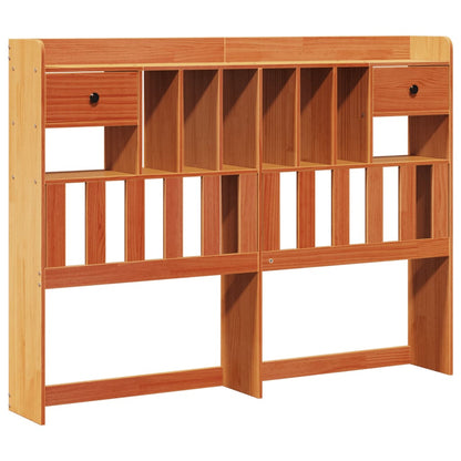 Bookcase Bed without Mattress Wax Brown 160x200 cm Solid Wood Pine