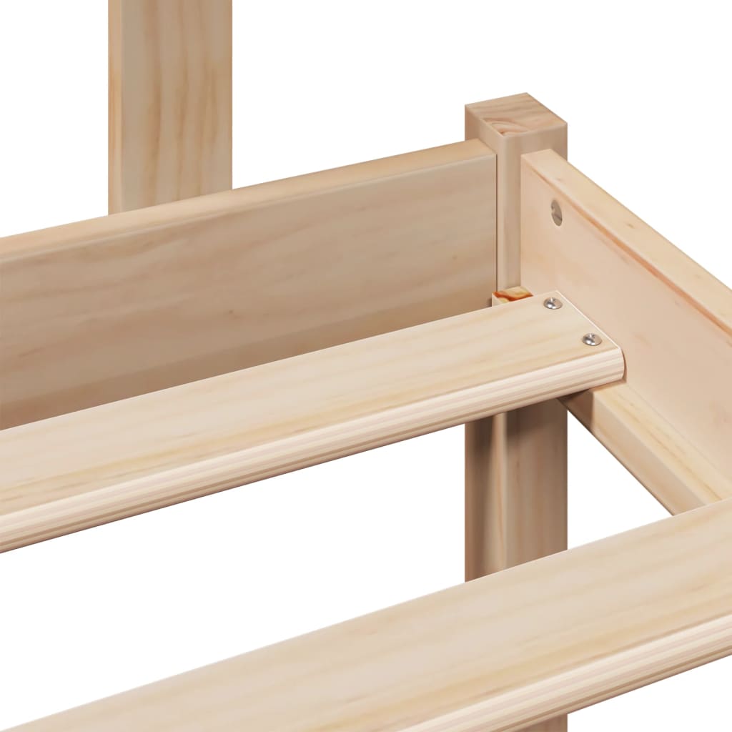 Bookcase Bed without Mattress 160x200 cm Solid Wood Pine