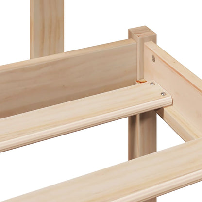 Bookcase Bed without Mattress 160x200 cm Solid Wood Pine