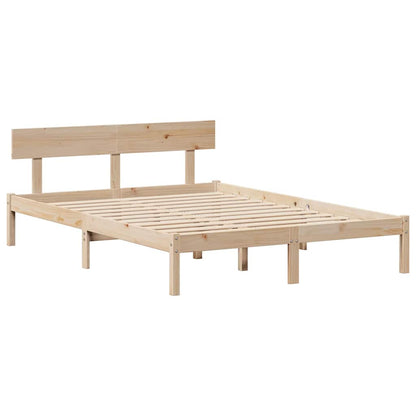 Bookcase Bed without Mattress 160x200 cm Solid Wood Pine