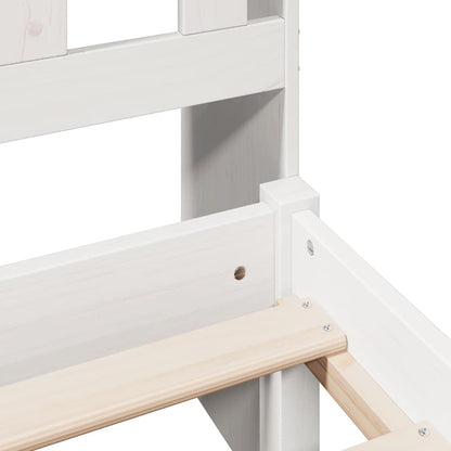Bookcase Bed without Mattress White 160x200 cm Solid Wood Pine