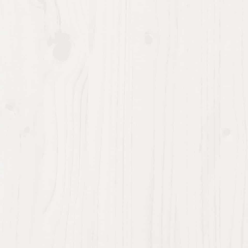 Bookcase Bed without Mattress White 150x200 cm King Size Solid Wood Pine