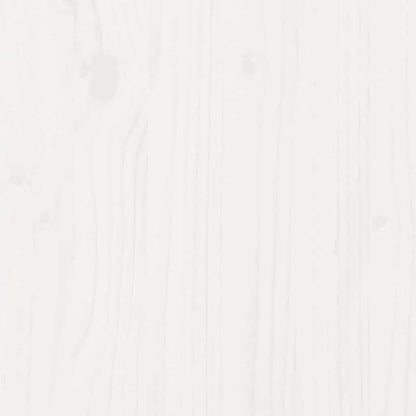 Bookcase Bed without Mattress White 150x200 cm King Size Solid Wood Pine