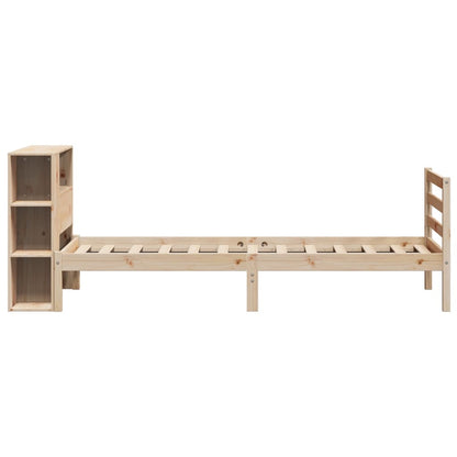 Bookcase Bed without Mattress 75x190 cm Small Single Solid Wood Pine