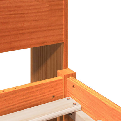 Bookcase Bed without Mattress Wax Brown 75x190 cm Small Single Solid Wood