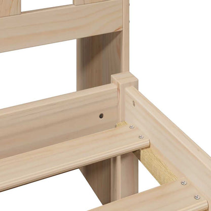 Bookcase Bed without Mattress 75x190 cm Small Single Solid Wood Pine