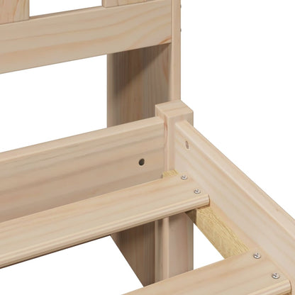 Bookcase Bed without Mattress 100x200 cm Solid Wood Pine