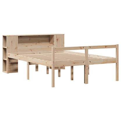 Bookcase Bed without Mattress 160x200 cm Solid Wood Pine