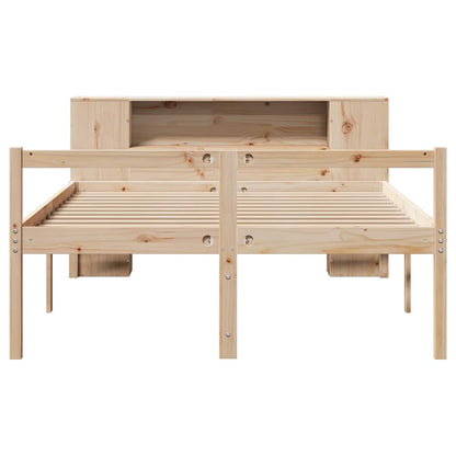 Bookcase Bed without Mattress 160x200 cm Solid Wood Pine