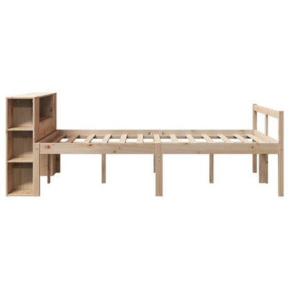Bookcase Bed without Mattress 160x200 cm Solid Wood Pine