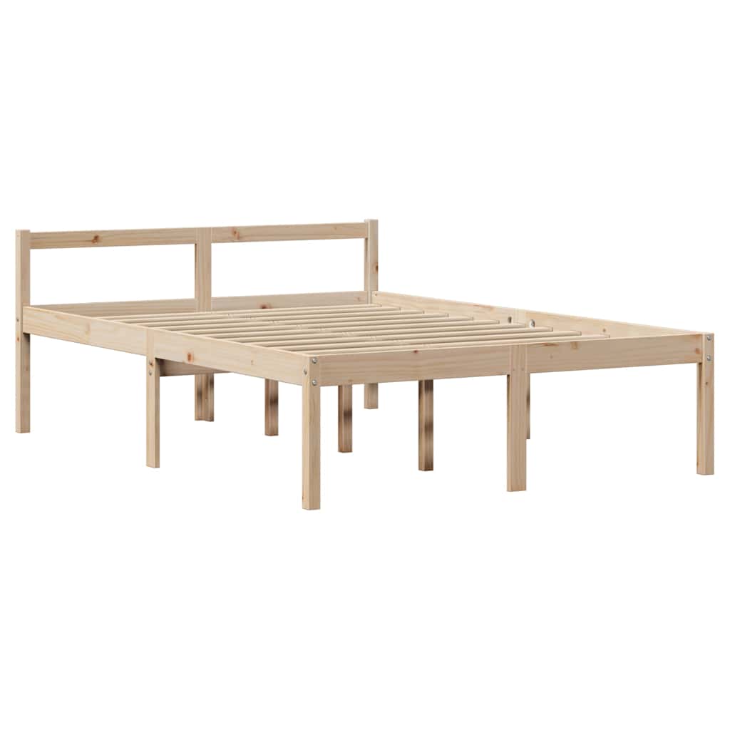 Bookcase Bed without Mattress 160x200 cm Solid Wood Pine