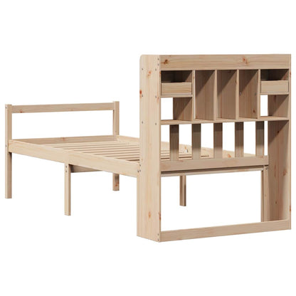 Bookcase Bed without Mattress 75x190 cm Small Single Solid Wood Pine